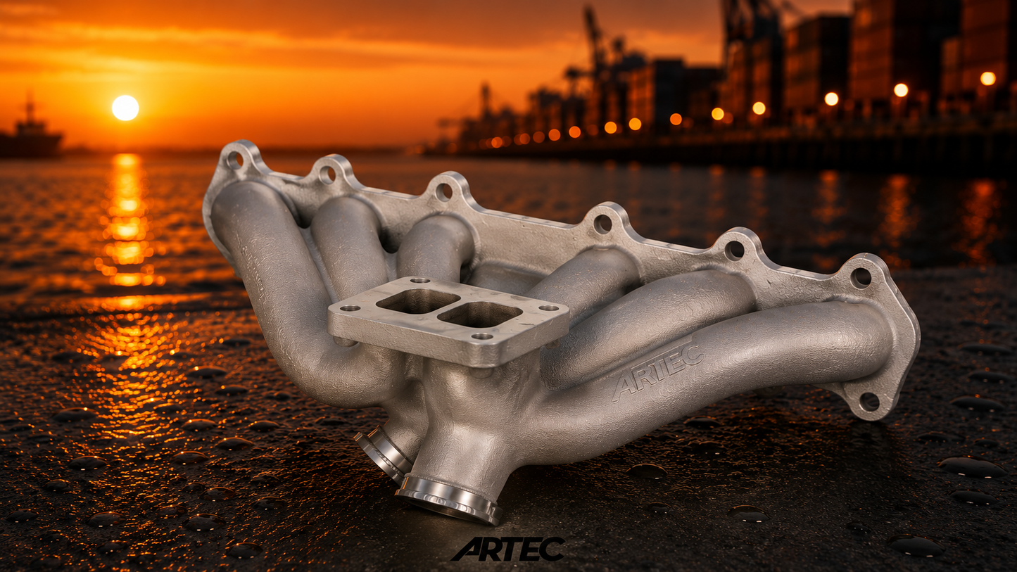 ARTEC Exhaust manifold Toyota 2JZ-GTE T4 Twin-scroll