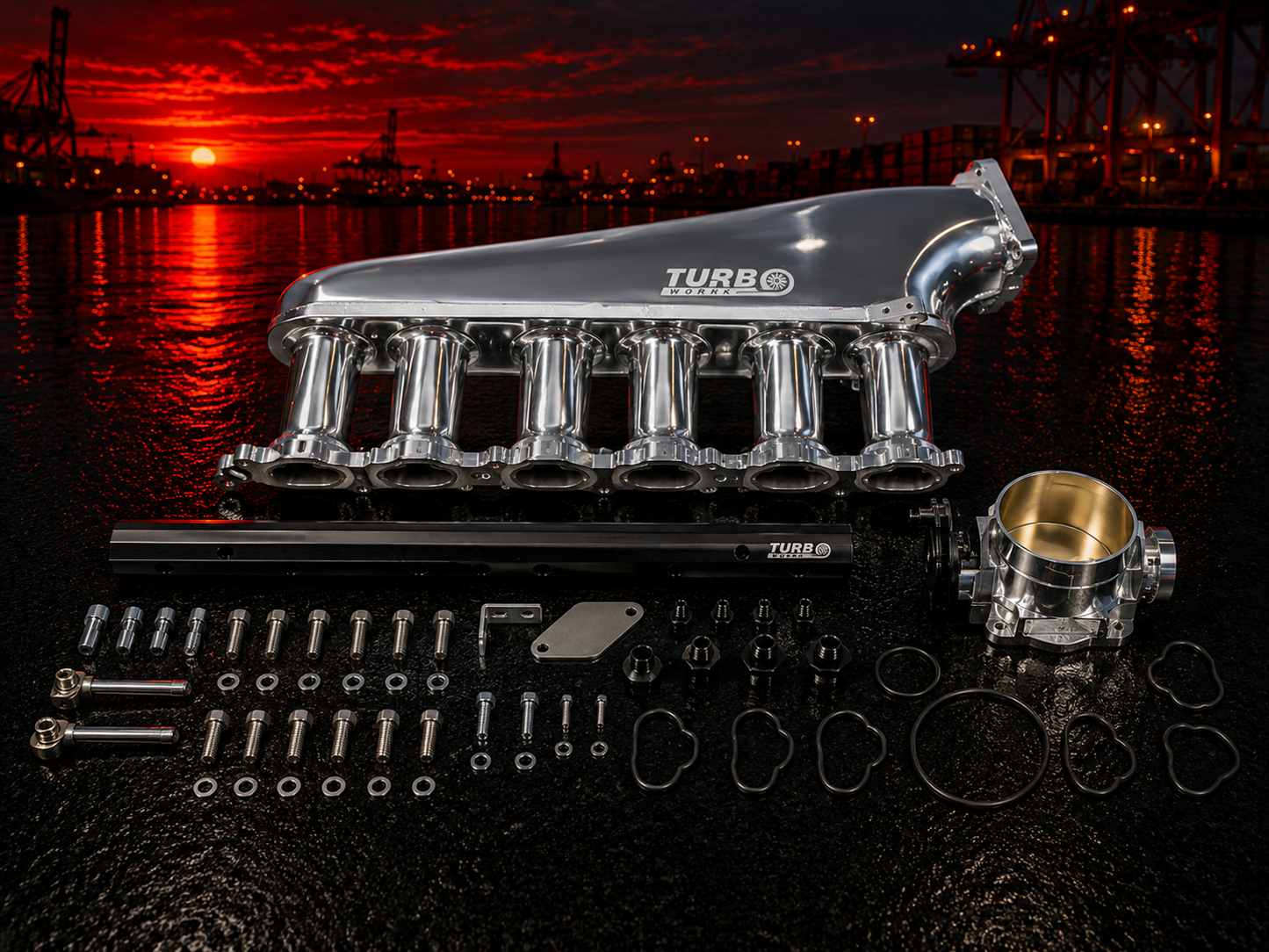 Intake manifold 2JZ-GE / 2JZ-GTE with throttle body and fuel rail