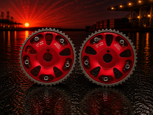 Turbo Works ADJUSTABLE CAM GEARS Toyota 1JZ 2JZ RED